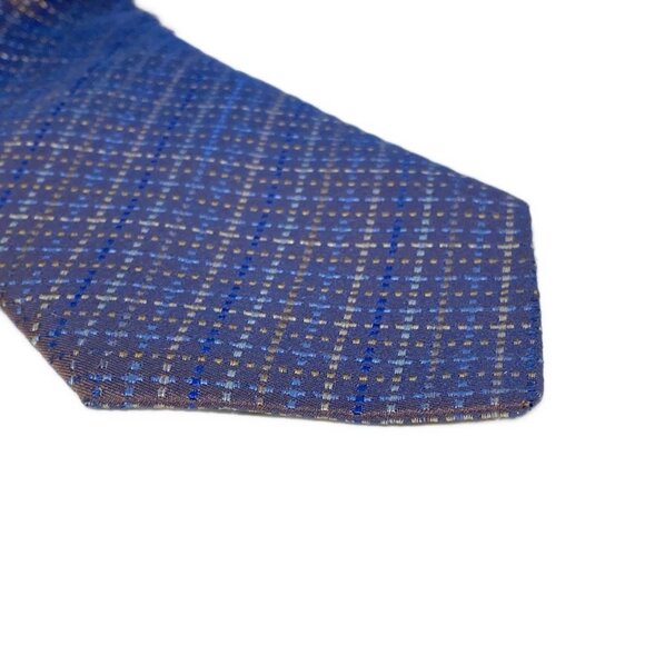 HERMES - Purple Navy Multi Men's Tie 114-072225 - Picture 4 of 6